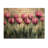Summer Pink Hues Tulips Field Horizon - Tulips Wood Print - On Natural Pine Wood-625824543