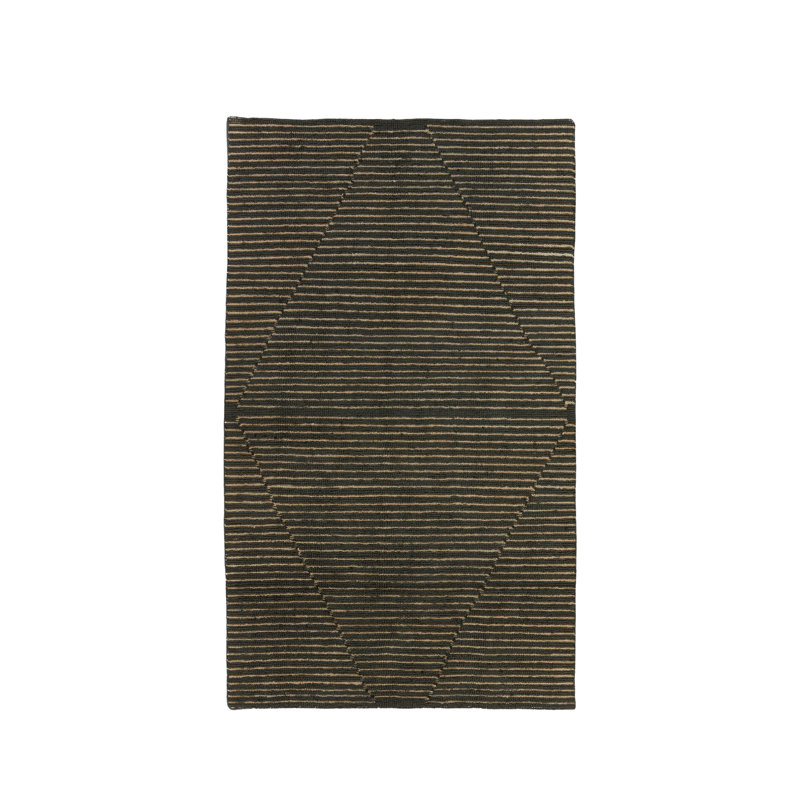 Wendy Jane Geometric Area Rug in Charcoal, Rectangle 10' x 14'
