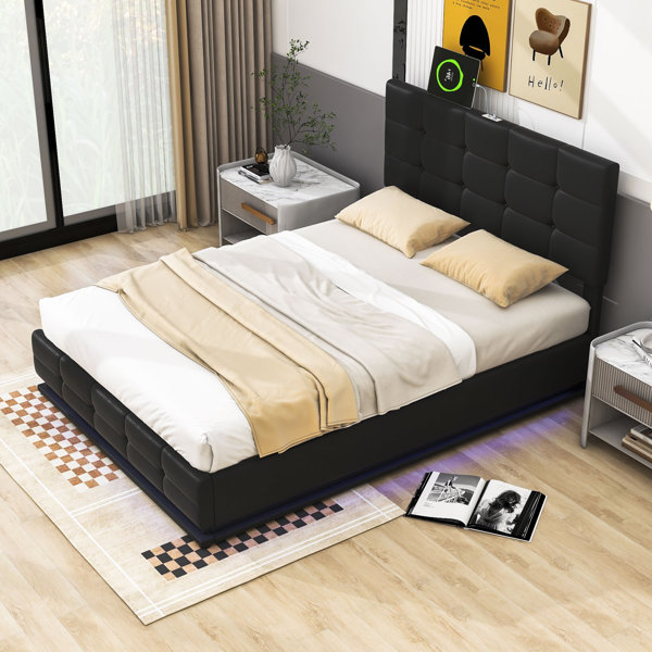 Brayden Studio® Nivayah Full Size Upholstered Platform Bed with Storage ...