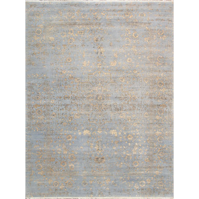 Canvello Transitional Hand Knotted Bsilk & Wool Area Rug - 8'11" X 11'9"