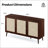 Rattan Sideboard Buffet Cabinet With 3 Doors, Large Storage For Modern Kitchen And Entryway-1264686811-1264686810