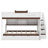 Full Over Full Bunk Bed With Trundle And Stairs, Wooden Stairway Bunk Bed With Storage Shelves And LED-429344200