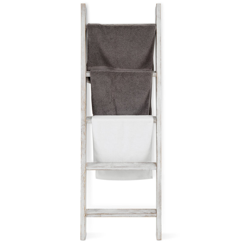 Solid Wood Wall Leaning 4.5ft Blanket Ladder