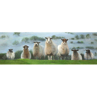 Flock of Sheep - Rustic Farm Animals Canvas for Home Decor