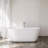 63" X 29.5" Freestanding Soaking Solid Surface Stone Resin Bathtub