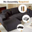 Canapé modulaire modulaire avec méridienne, canapé en forme de L moderne avec assise profonde, canapé modulaire