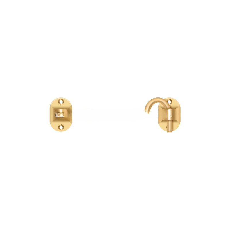 Deltana CHB4CR003 Cabin Hooks, British Style, 4" in PVD Polished Brass