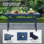 Hdpe Outdoor Dining Set,10-piece Outdoor Table And Chairs Include 8 Dining Chairs And 2 Pcs 62.5" Patio Dining Table With Umbrella Hole (blue)