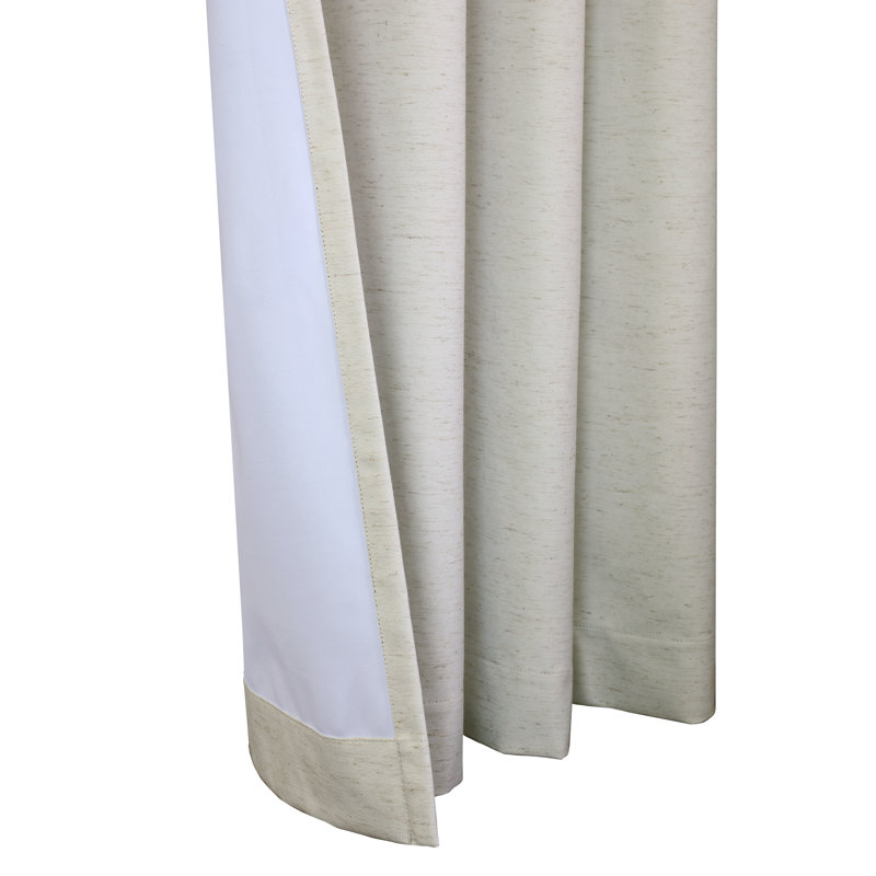 Harpa Solid Max Blackout Thermal Grommet Curtain Panels, 52" W x 84" L, Natural
