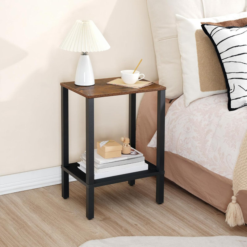 Petite table d'appoint avec table de chevet à 2 niveaux