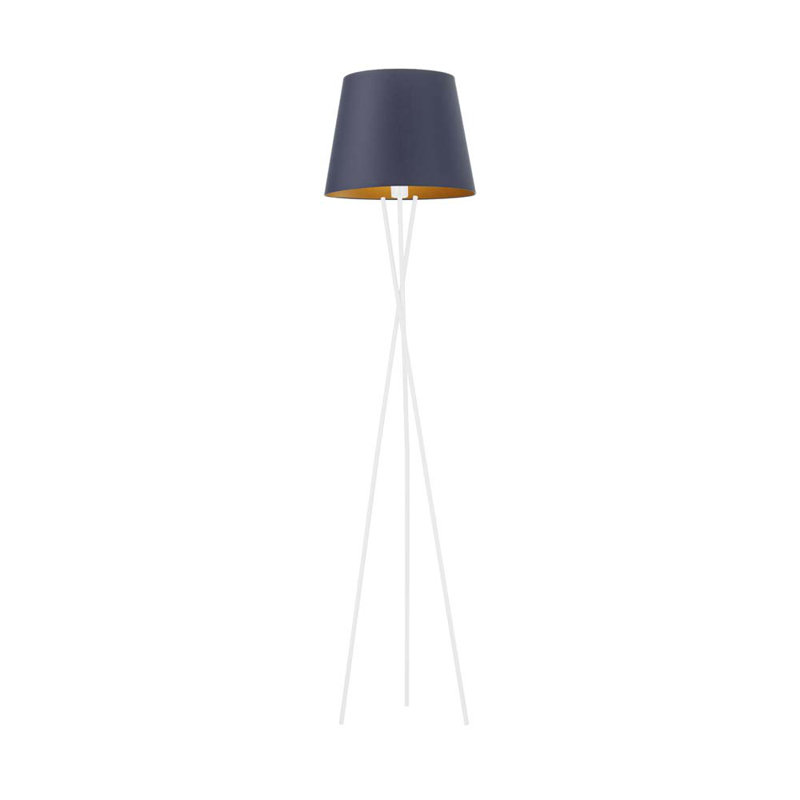 Shullsburg 165cm Tripod Floor Lamp, Navy, White