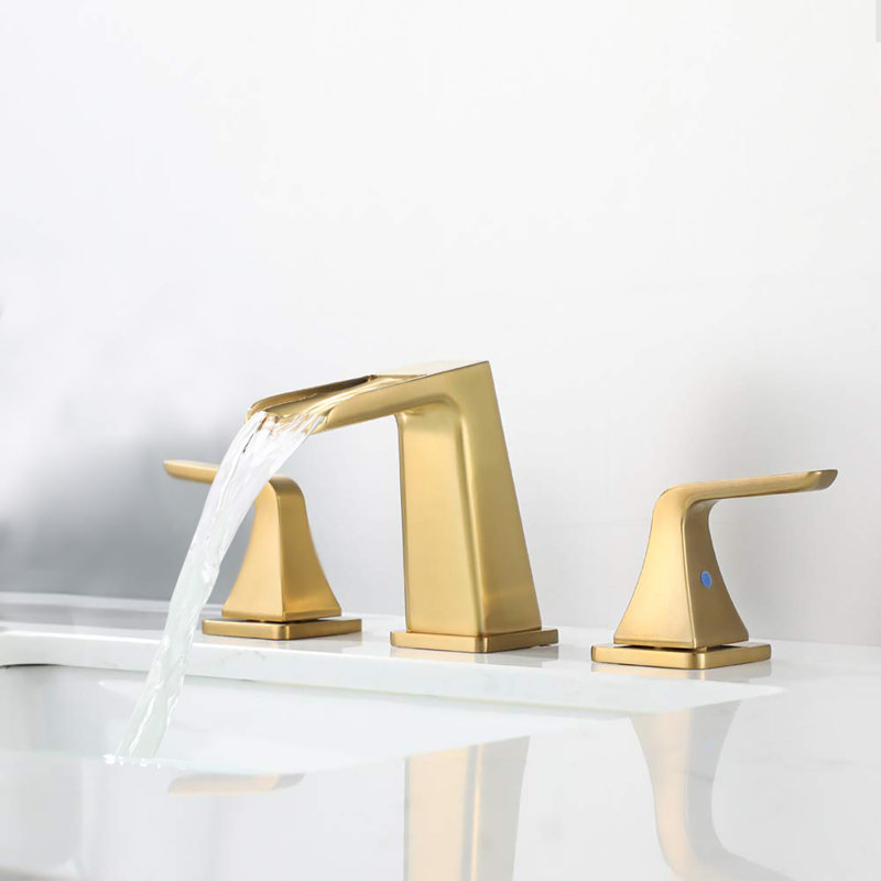 Widespread 2-handle Bathroom Faucet with Drain Assembly