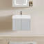 Lavabo intégré à surface solide SANS drain et robinet, couleur blanc brillant