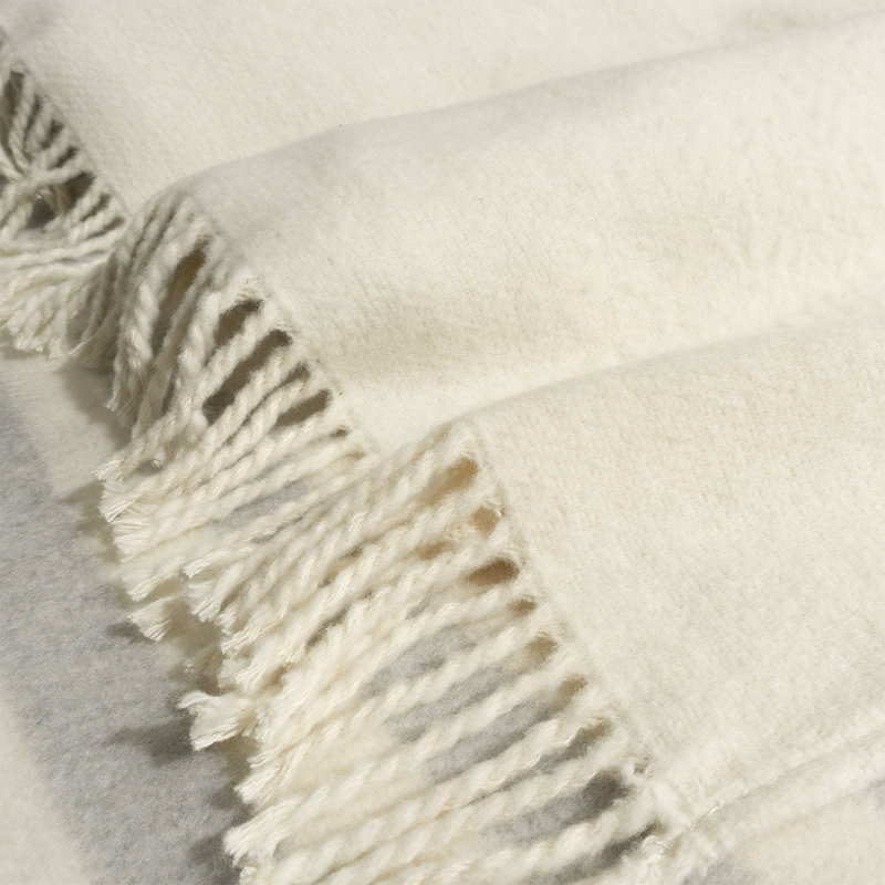 Nona Throw Blanket, Cream;Gray