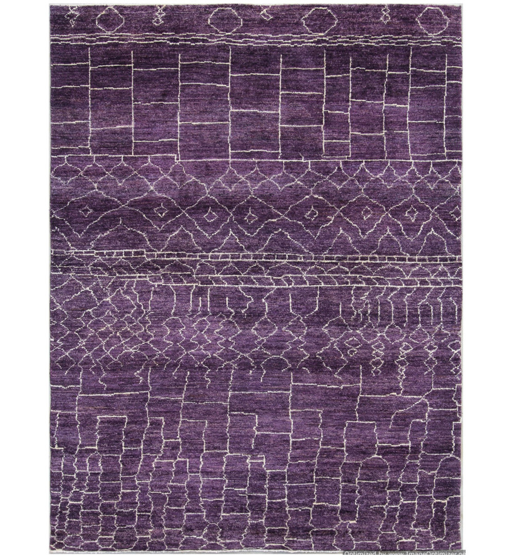 Geometric Hand Knotted 143cm X 194cm Area Rug