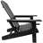 HDPE Weather-Resistant Adirondack Chair with Drink Holder - Black-1041054349