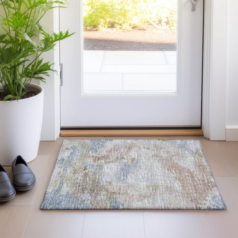 Premium Machine Washable Hintzen AMF67 Moody Rug, Rectangle 1'8" x 2'6"