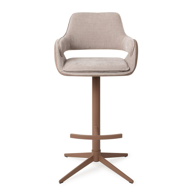 Natsuki Upholstered 75cm Counter Stool with Metal Frame