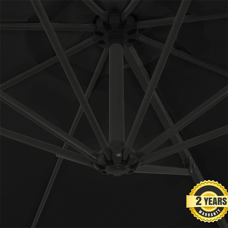 Meilani 300cm Cantilever Parasol, Black