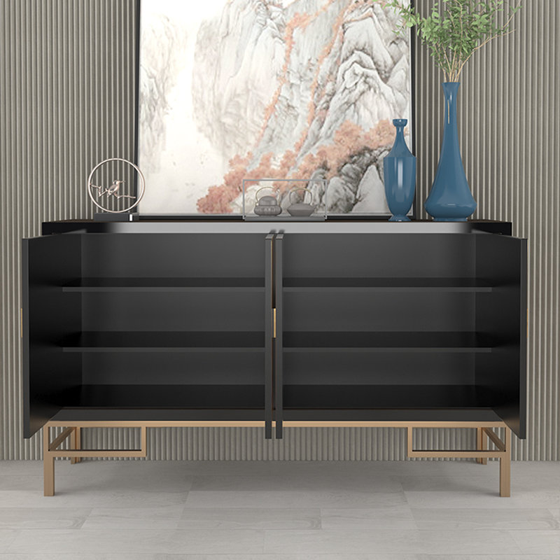 Buffet 4 portes peint à la main, H 35,43 po x l 51,18 po x P 15,75 po