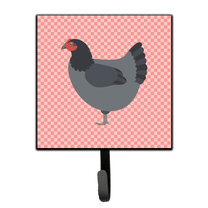 Organisateur de clés murales à poulets en jersey avec crochets clés Vecihi, Rose