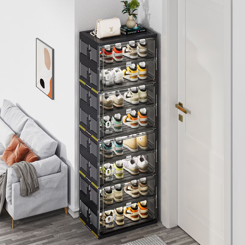 Range-chaussures pliable à 8 niveaux pour vestibule