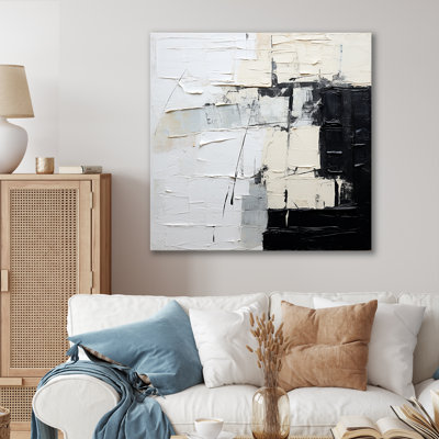 Black And Beige Scandinavian Modernity Art - Abstract Wall Decor