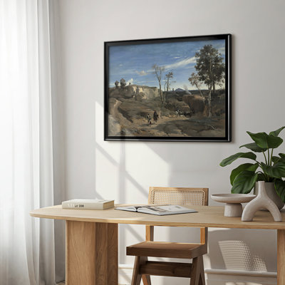 Paysage italien avec des cavaliers-Jean-Baptiste-Camille Corot-Toile tendue avec châssis-c. Milieu du 19e siècle