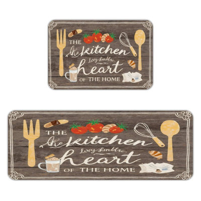 Tapis de cuisine 2 pièces «Kitchen Heart of the Home»