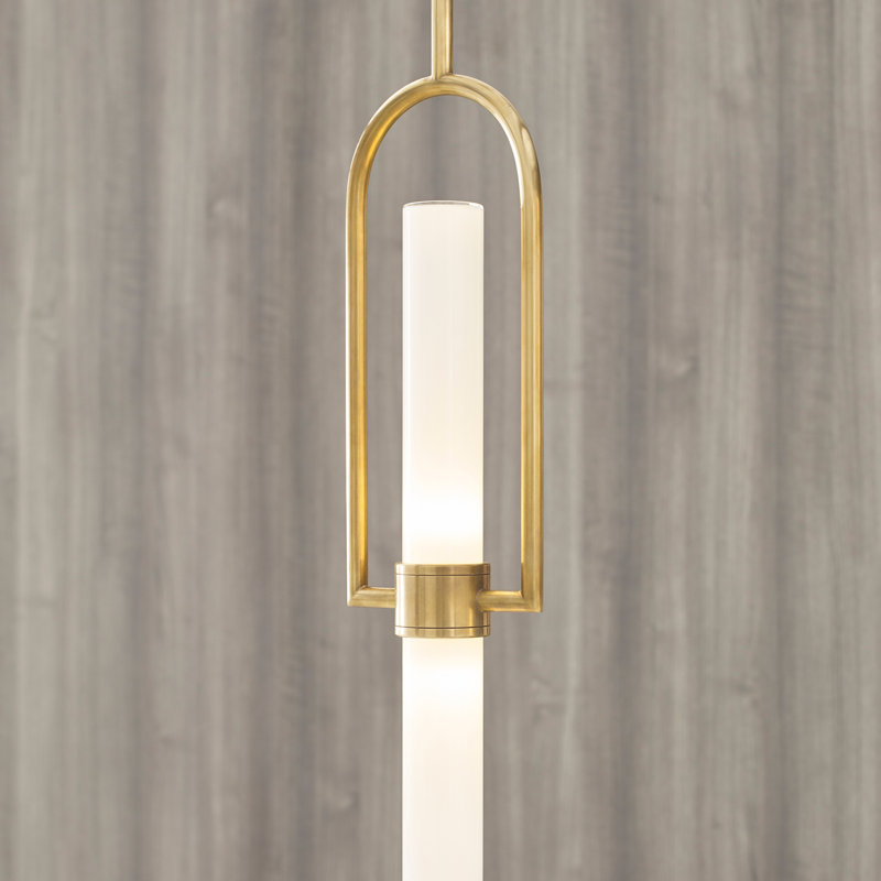 Calumn 1 - Light LED Pendant, Natural Brass