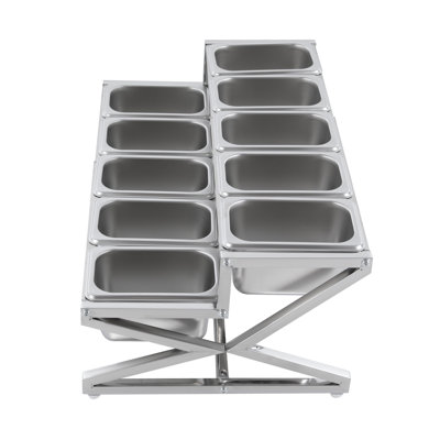 Over-The-Panel Stainless Steel Spice Rack with Adjustable Racks