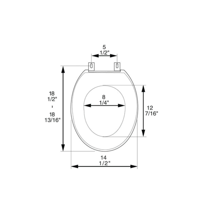 Siège de toilette allongé en plastique Lok-Down Premium, Lin