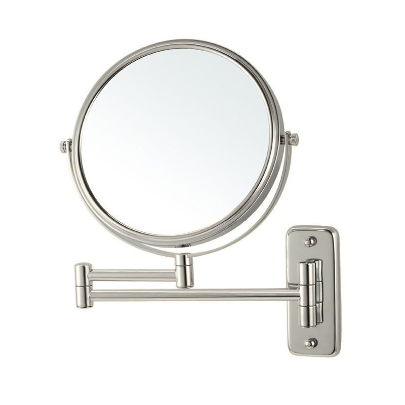 Breece Metal Flat Wall Mirror, Satin Nickel