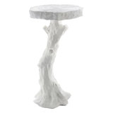 Faux Bois Table-White