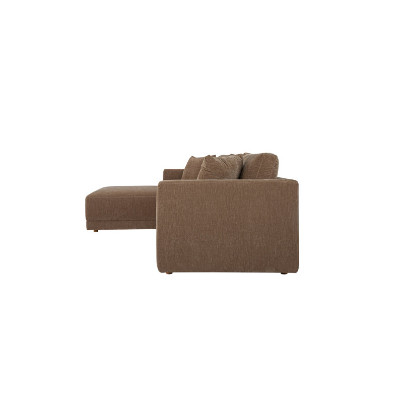 Bryn Upholstered Sectional, Camel Polyester, Left Hand Facing