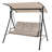 Casitas 3 - Person Metal Hanging Porch Swing and Cushions