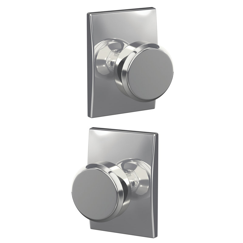 Bowery Privacy Door Knob, Bright Chrome