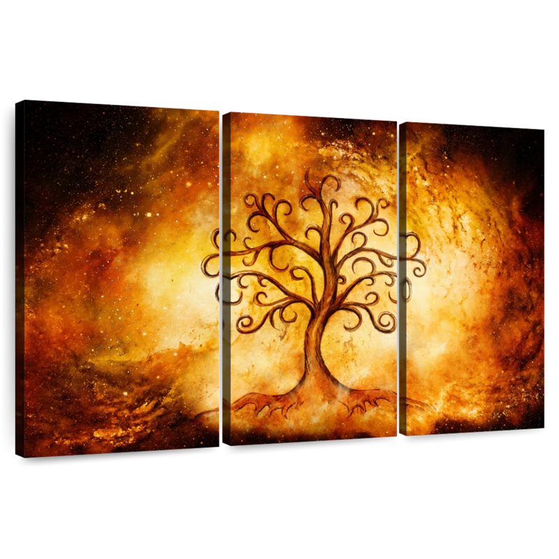 Arbre de vie cosmique Harnek, H 48 po x l 74 po