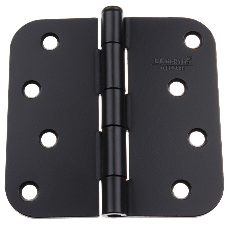 4" H x 4" W Removable Pin Door Hinges, Matte Black