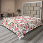 Saumon foncé, vert olive / floral