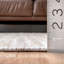 Striped Hand-Knotted Beige Area Rug-159810559