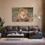 Majestic Lion Gaze Contemporary Wall Art Print-997034279