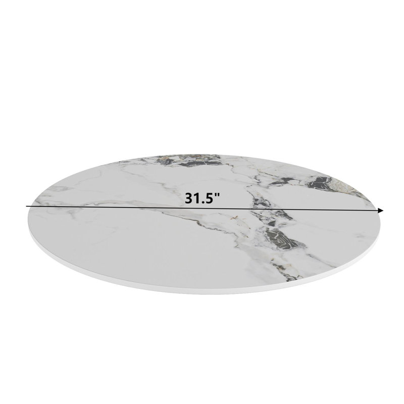 Plateau tournant Alcorn, H 0,47 po x l 31,5 po x P 31,5 po