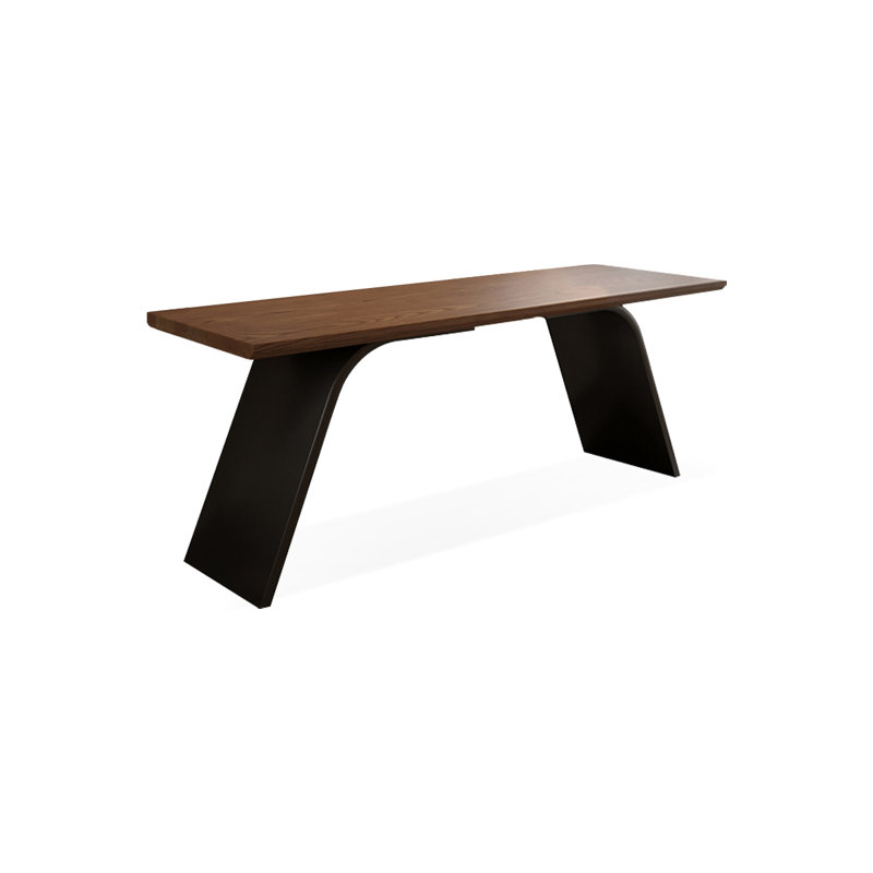 Brown Rectangular Solid Wood desk, 29.53" H x 62.99" W x 23.62" D