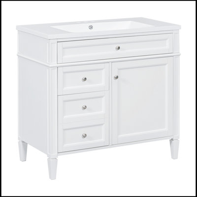 Ensemble de meuble-lavabo simple 36,00 avec comptoir Tachara