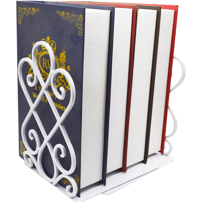 White Metal Bookends