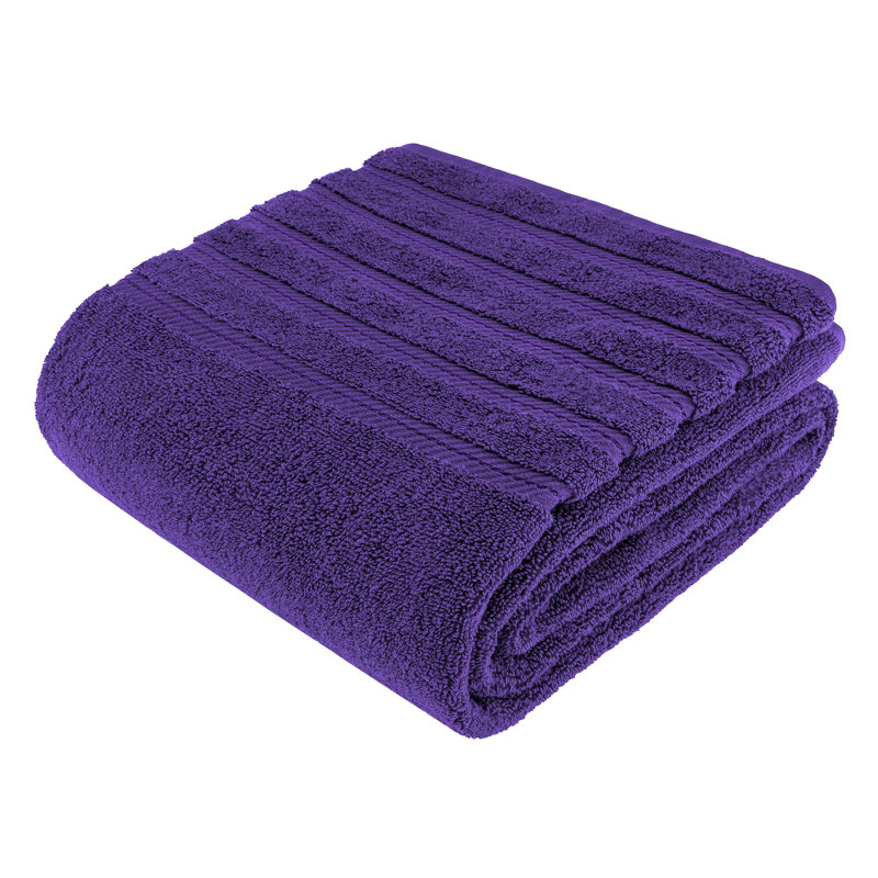 Grand drap de bain 100% coton 35 x 70 Darcelle, Violet / mauve, 1