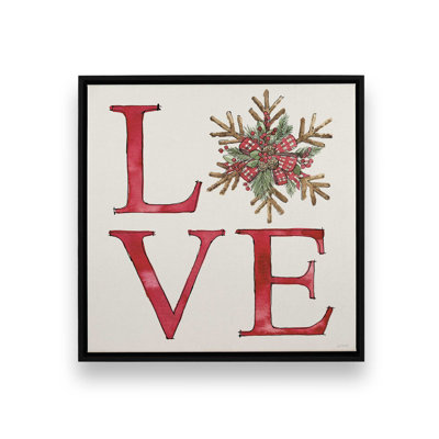 «Holiday Love», reproduction sur toile dans un cadre en érable américain
