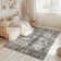 Modern Vintage Look Boho Large Area Rug Transitional Carpet Shiny Vibrant High Low Pile Rug For Living Room