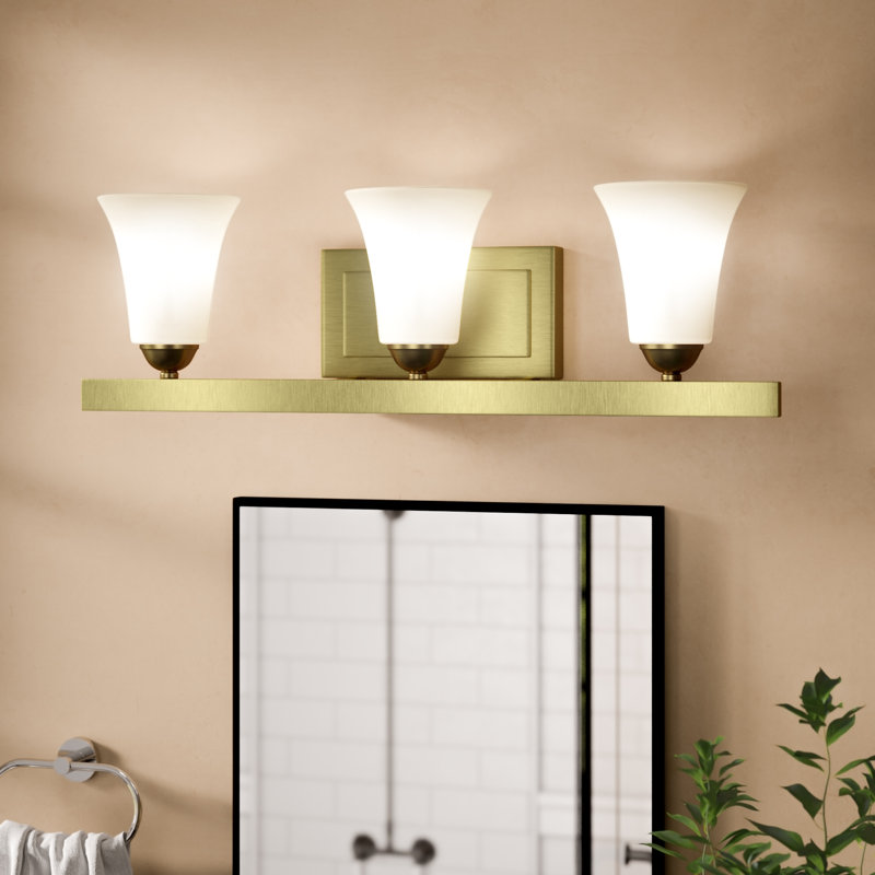 Bullis 3 - Light Dimmable Vanity Light, Antique Brass